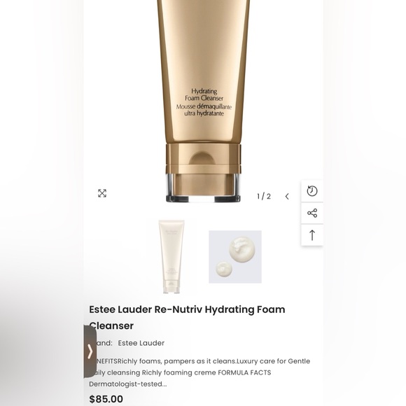 Estee Lauder Other - Estée Lauder Re-Nutriv Hydrating Foam Cleanser - Gold Tube (50 ml)